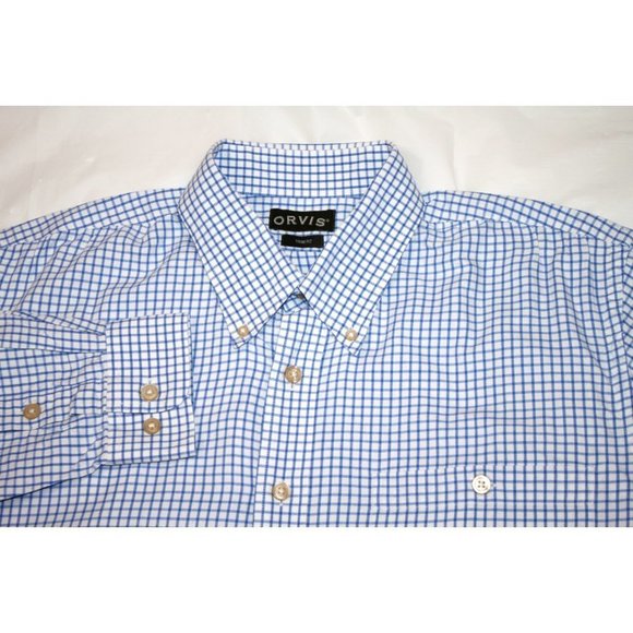 Orvis Trim Fit Mens Long Sleeve Button Down Shirt Size XL - Picture 2 of 8